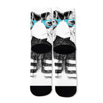 Hipster Jack Russell Terrier Print Long Socks