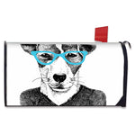 Hipster Jack Russell Terrier Print Mailbox Cover