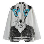 Hipster Jack Russell Terrier Print Men's Blazer