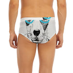 Hipster Jack Russell Terrier Print Men's Briefs
