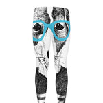 Hipster Jack Russell Terrier Print Men's leggings
