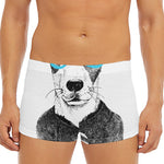Hipster Jack Russell Terrier Print Men's Short Boxer Briefs