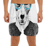 Hipster Jack Russell Terrier Print Men's Split Running Shorts