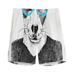 Hipster Jack Russell Terrier Print Men's Sports Shorts