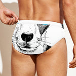 Hipster Jack Russell Terrier Print Men's Swim Briefs