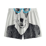 Hipster Jack Russell Terrier Print Mesh Shorts