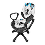 Hipster Jack Russell Terrier Print Office Chair Cover