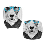 Hipster Jack Russell Terrier Print Office Chair Cover