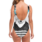 Hipster Jack Russell Terrier Print One Piece Swimsuit