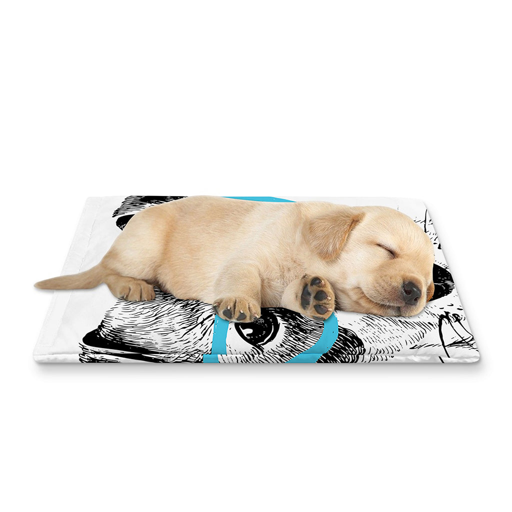 Hipster Jack Russell Terrier Print Pet Cooling Mat Cover