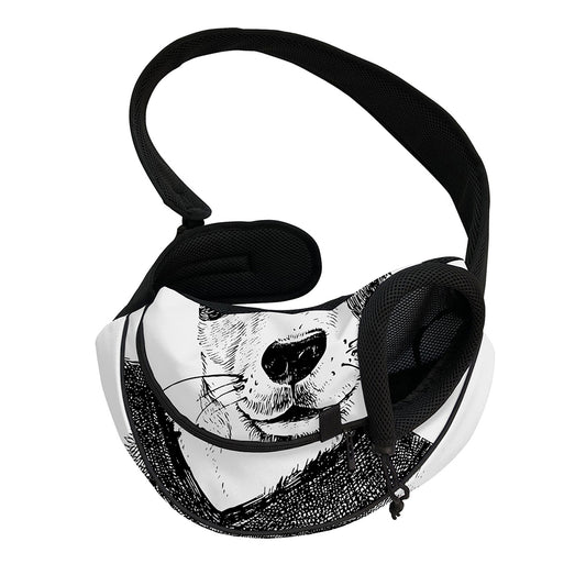 Hipster Jack Russell Terrier Print Pet Sling Carrier