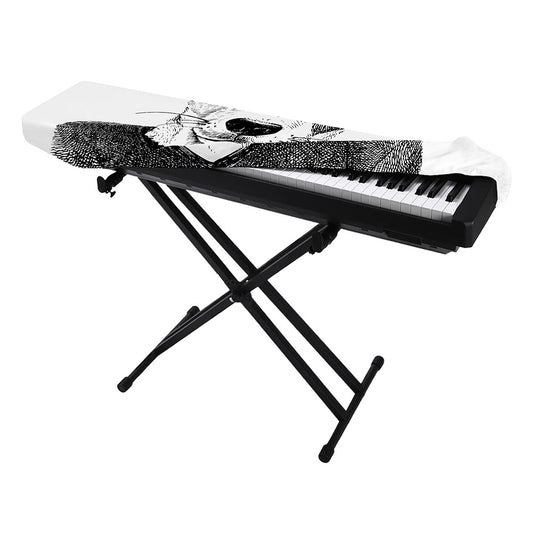 Hipster Jack Russell Terrier Print Piano Keyboard Cover