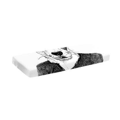 Hipster Jack Russell Terrier Print Piano Keyboard Cover