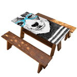 Hipster Jack Russell Terrier Print Picnic Table Cover