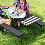 Hipster Jack Russell Terrier Print Picnic Table Cover