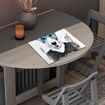 Hipster Jack Russell Terrier Print Placemat