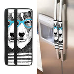 Hipster Jack Russell Terrier Print Refrigerator Handle Covers