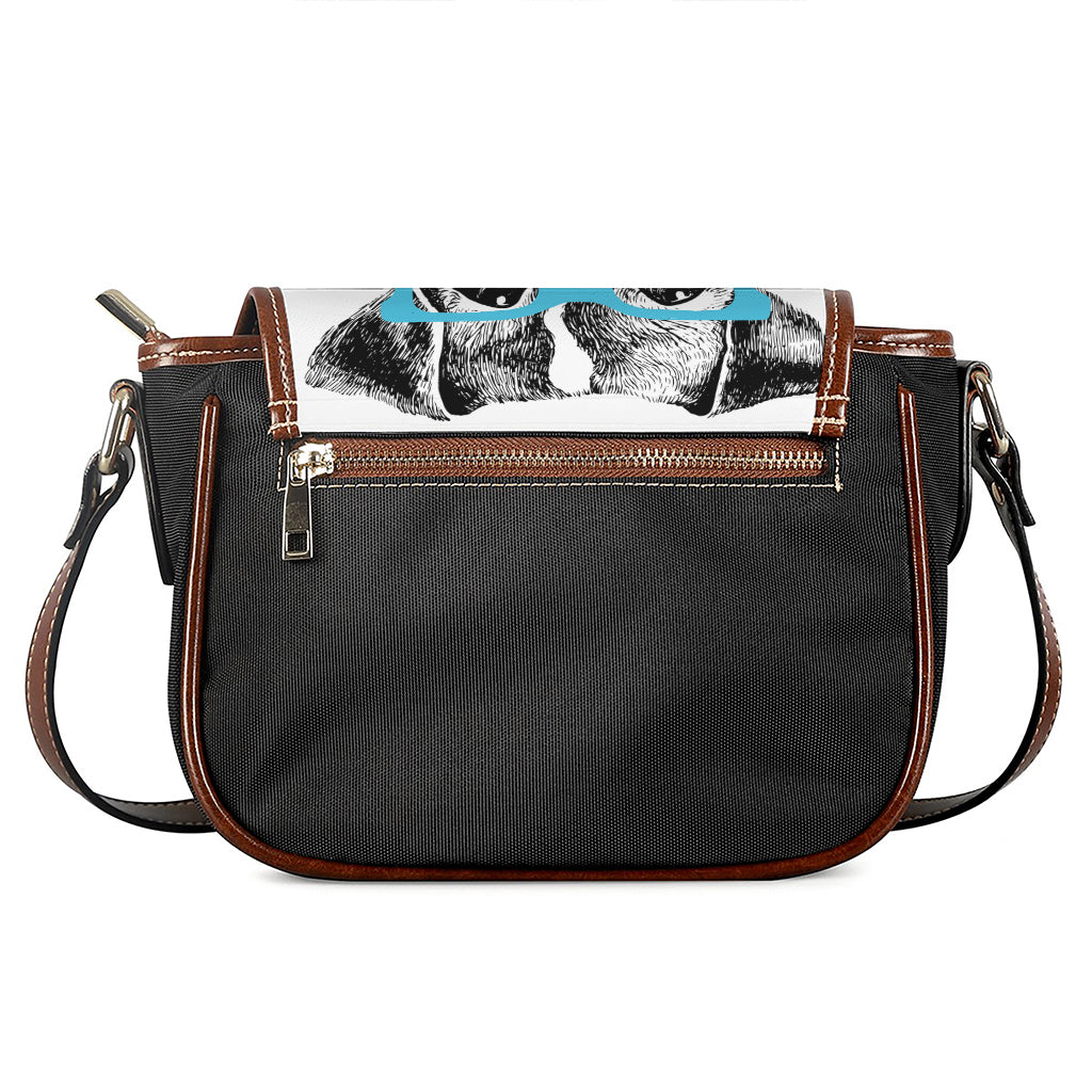 Hipster Jack Russell Terrier Print Saddle Bag