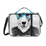 Hipster Jack Russell Terrier Print Shoulder Strap Bible Bag
