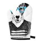 Hipster Jack Russell Terrier Print Single Oven Mitt