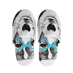 Hipster Jack Russell Terrier Print Slippers