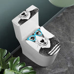 Hipster Jack Russell Terrier Print Toilet Lid And Tank Cover Set