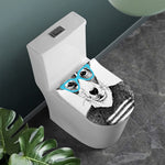 Hipster Jack Russell Terrier Print Toilet Lid Cover