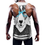 Hipster Jack Russell Terrier Print Training Tank Top