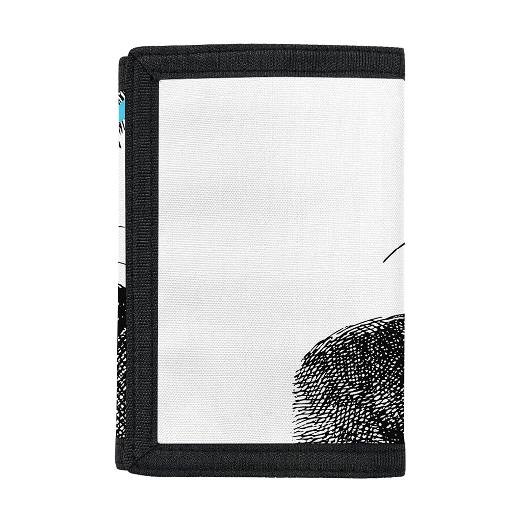Hipster Jack Russell Terrier Print Trifold Wallet