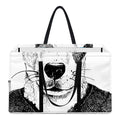 Hipster Jack Russell Terrier Print Utility Tote Bag