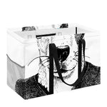 Hipster Jack Russell Terrier Print Utility Tote Bag