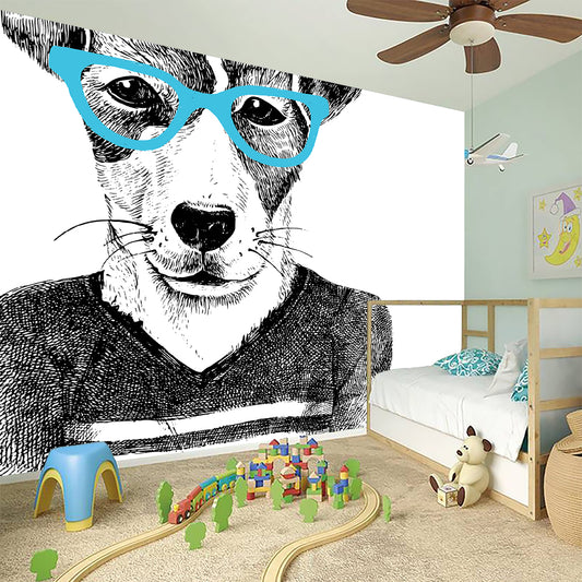 Hipster Jack Russell Terrier Print Wall Sticker