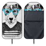 Hipster Jack Russell Terrier Print Waterproof Car Seat Cover