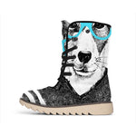 Hipster Jack Russell Terrier Print Winter Boots