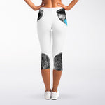 Hipster Jack Russell Terrier Print Women's Capri Leggings