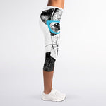 Hipster Jack Russell Terrier Print Women's Capri Leggings