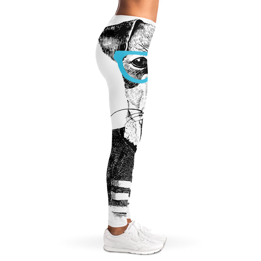 Hipster Jack Russell Terrier Print Women's Leggings