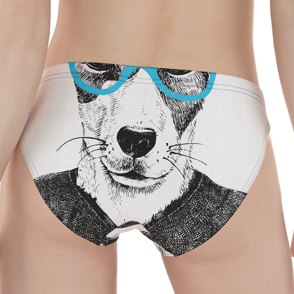 Hipster Jack Russell Terrier Print Women's Panties