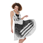 Hipster Jack Russell Terrier Print Women's Sleeveless Dress