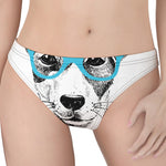 Hipster Jack Russell Terrier Print Women's Thong