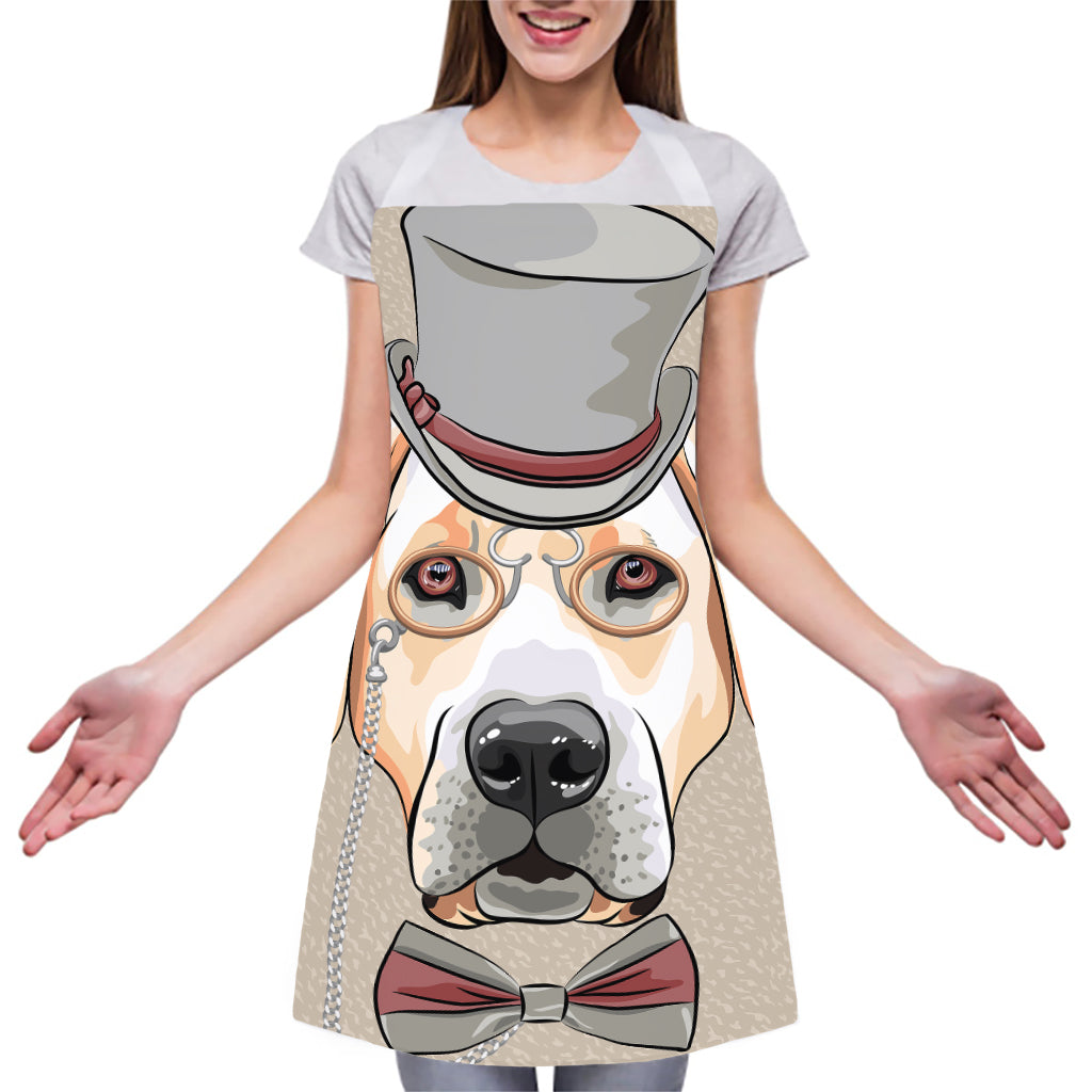 Hipster Labrador Retriever Print Adjustable Apron