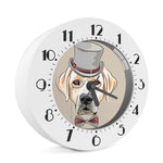 Hipster Labrador Retriever Print Alarm Clock