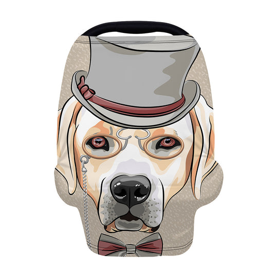 Hipster Labrador Retriever Print Baby Seat Cover