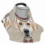 Hipster Labrador Retriever Print Baby Seat Cover