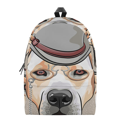 Hipster Labrador Retriever Print Backpack