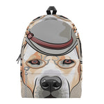 Hipster Labrador Retriever Print Backpack