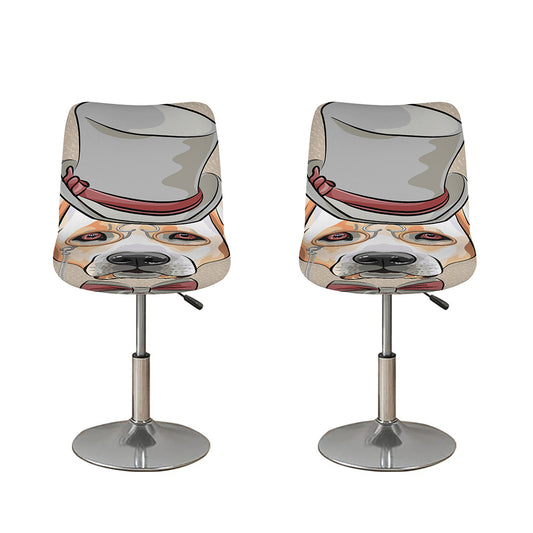 Hipster Labrador Retriever Print Bar Stool Covers