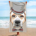 Hipster Labrador Retriever Print Beach Towel