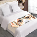 Hipster Labrador Retriever Print Bed Runner