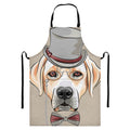 Hipster Labrador Retriever Print Bib Apron With Pocket